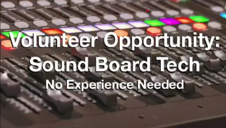 Sound Tech Volunteer